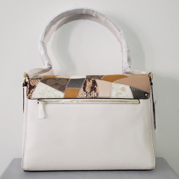 NWT! *LIMITED EDITION* COACH MIXED PATCHWORK CONVERTIBLE JADE SHOULDER BAG - Picture 4 of 14